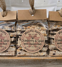 Load image into Gallery viewer, Cranberry &amp; Spice Mostly Nuts White Chocolate Bark - 6oz